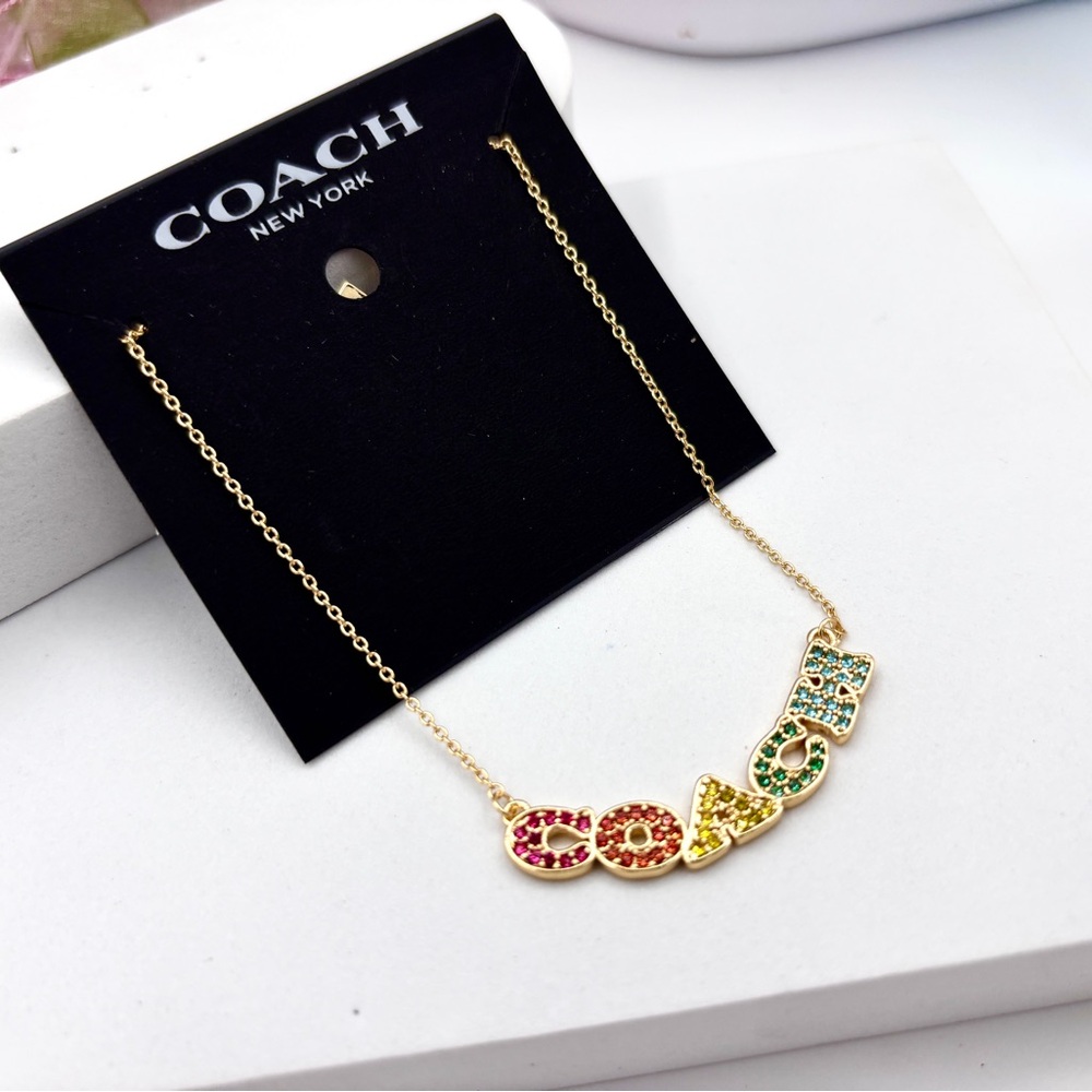 Coach Rainbow Signature Necklace - Picture 2 of 3